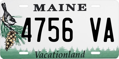 ME license plate 4756VA