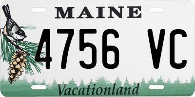 ME license plate 4756VC