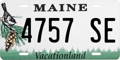 ME license plate 4757SE