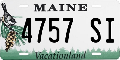 ME license plate 4757SI