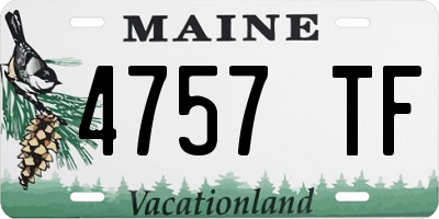 ME license plate 4757TF