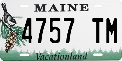 ME license plate 4757TM