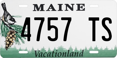 ME license plate 4757TS