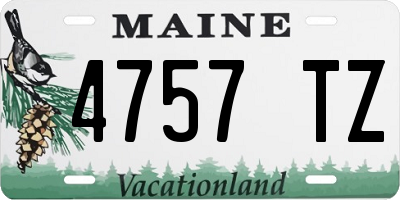 ME license plate 4757TZ