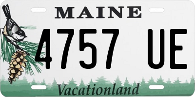 ME license plate 4757UE