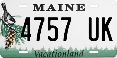 ME license plate 4757UK