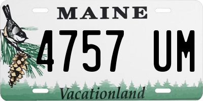 ME license plate 4757UM