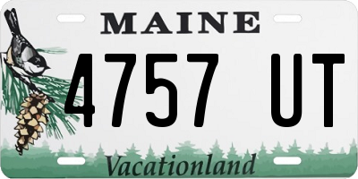 ME license plate 4757UT