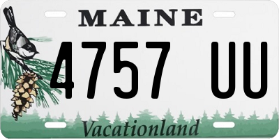 ME license plate 4757UU