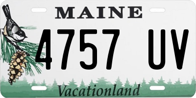 ME license plate 4757UV