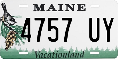 ME license plate 4757UY