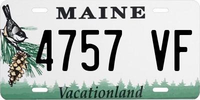 ME license plate 4757VF