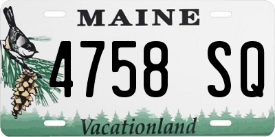 ME license plate 4758SQ