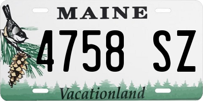 ME license plate 4758SZ