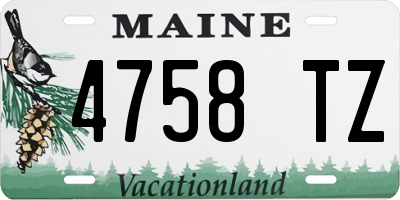 ME license plate 4758TZ