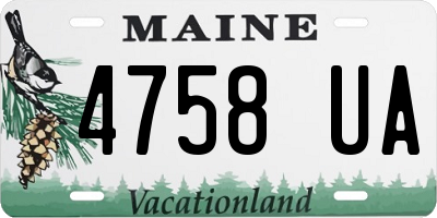 ME license plate 4758UA