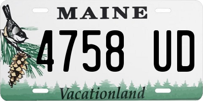 ME license plate 4758UD