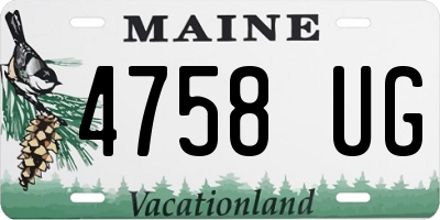 ME license plate 4758UG