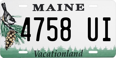 ME license plate 4758UI