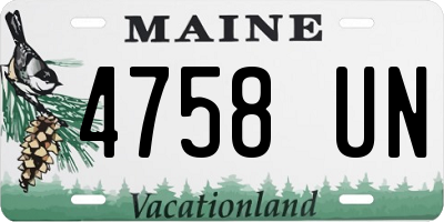 ME license plate 4758UN