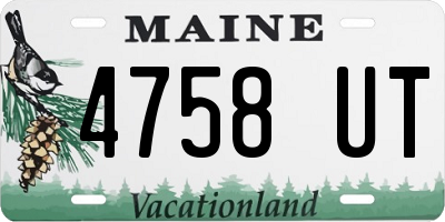 ME license plate 4758UT