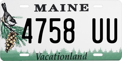 ME license plate 4758UU