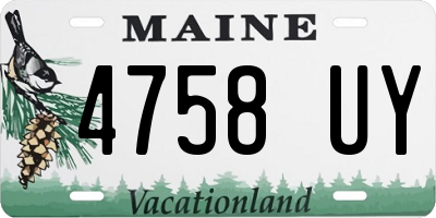 ME license plate 4758UY