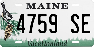 ME license plate 4759SE