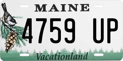 ME license plate 4759UP