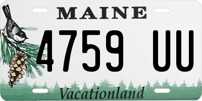 ME license plate 4759UU