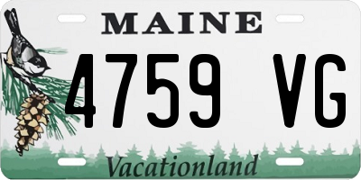 ME license plate 4759VG