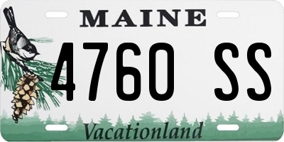 ME license plate 4760SS