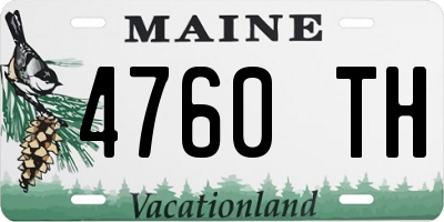 ME license plate 4760TH