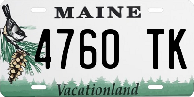 ME license plate 4760TK