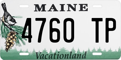 ME license plate 4760TP