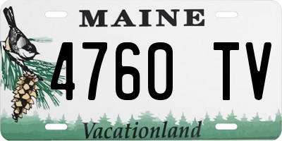 ME license plate 4760TV