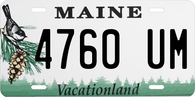 ME license plate 4760UM