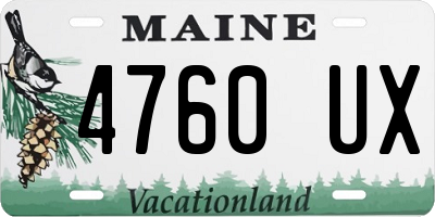 ME license plate 4760UX
