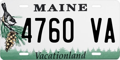 ME license plate 4760VA