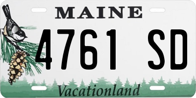 ME license plate 4761SD