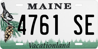 ME license plate 4761SE