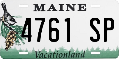 ME license plate 4761SP