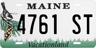 ME license plate 4761ST