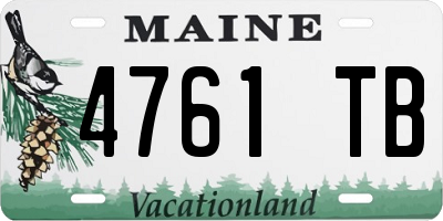 ME license plate 4761TB