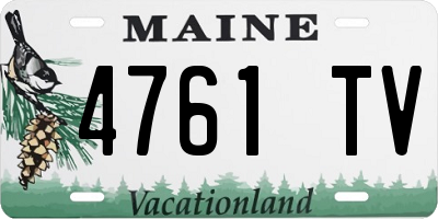 ME license plate 4761TV