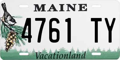 ME license plate 4761TY