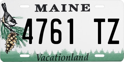ME license plate 4761TZ