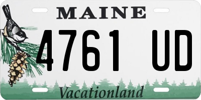 ME license plate 4761UD