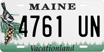ME license plate 4761UN