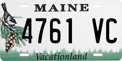 ME license plate 4761VC